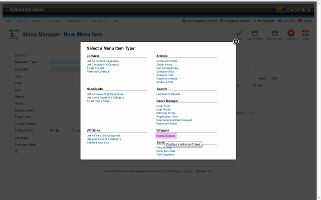 Joomla Step 2