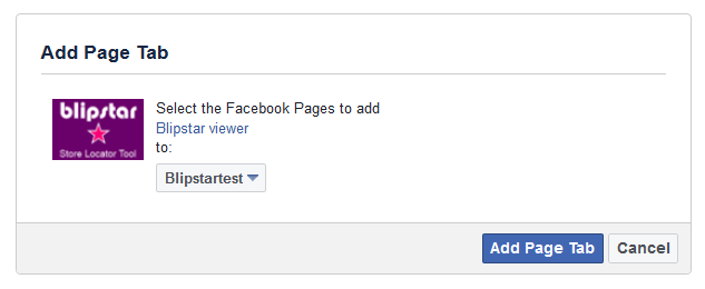 Adding Blipstar a your Facebook page