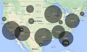 Store locator clustering screenshot