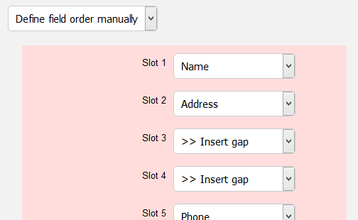 Defining field display for store locator results